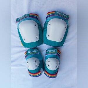 Moxi 187 Killer Pads Roller Skate Protective Pad Set Rainbow